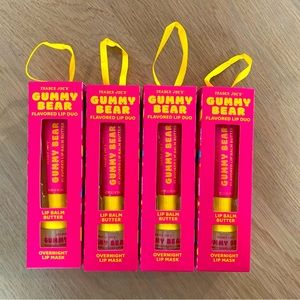 FOUR (4) Trader Joe’s Gummy Bear Lip Gloss & Lip Mask